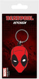 Marvel Comics Gummi-Schlüsselanhänger Deadpool Face 6 cm - Smalltinytoystore