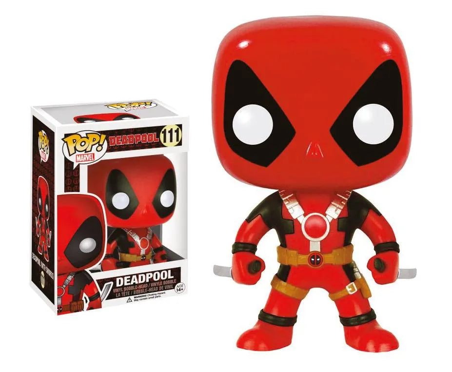 Marvel Comics POP! Vinyl Wackelkopf Deadpool Two Swords 10 cm - Smalltinytoystore