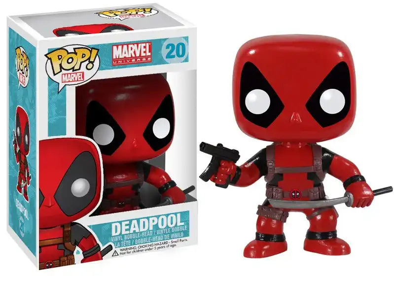 Marvel Comics POP! Vinyl Wackelkopf-Figur Deadpool 10 cm - Smalltinytoystore
