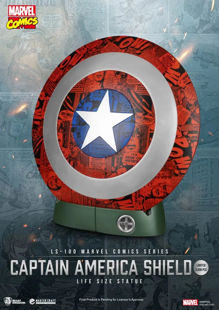 Marvel Comics PVC Captain America Schild Life Size Statue 64 cm - Smalltinytoystore