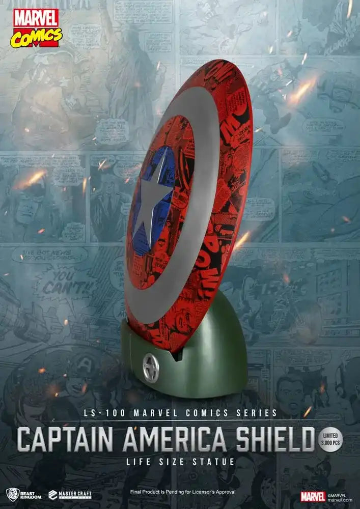 Marvel Comics PVC Captain America Schild Life Size Statue 64 cm - Smalltinytoystore
