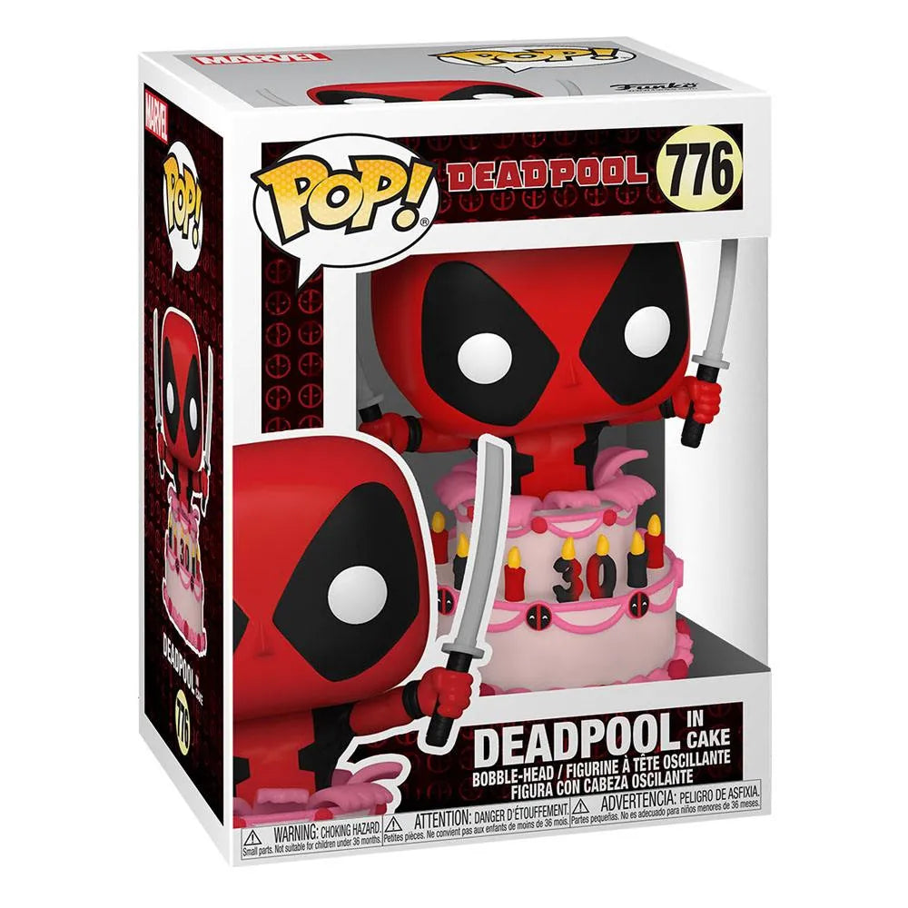 Marvel Deadpool 30th Anniversary POP! Vinyl Figur Deadpool in Cake 9 cm - Smalltinytoystore