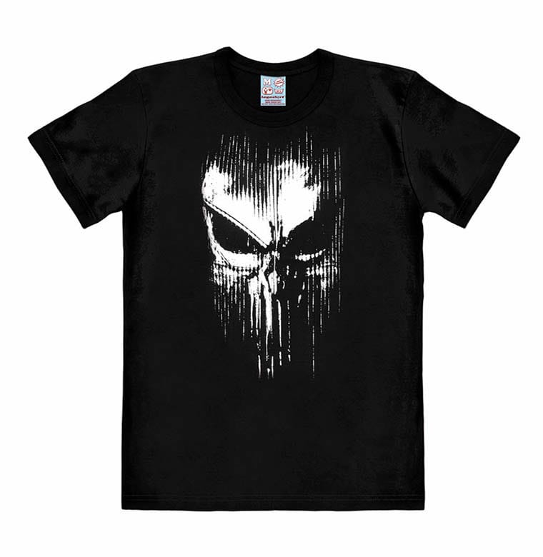 Marvel Easy Fit T-Shirt Punisher - Striped Skull Größe M - Smalltinytoystore