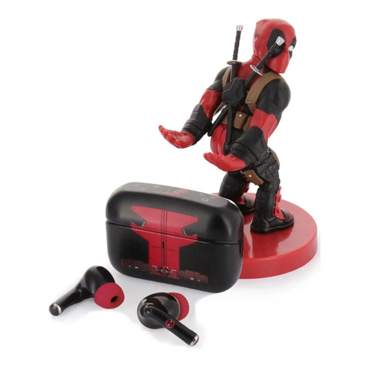Marvel Holdems Mini-Halter & Kabellose Kopfhörer Deadpool mit TWS Buds Pro 10 cm - Smalltinytoystore