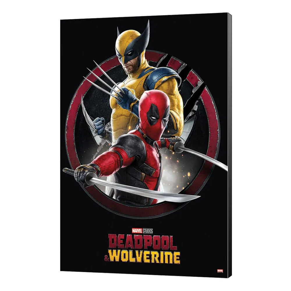 Marvel Holzdruck Deadpool & Wolverine 01 Action 35 x 50 cm - Smalltinytoystore