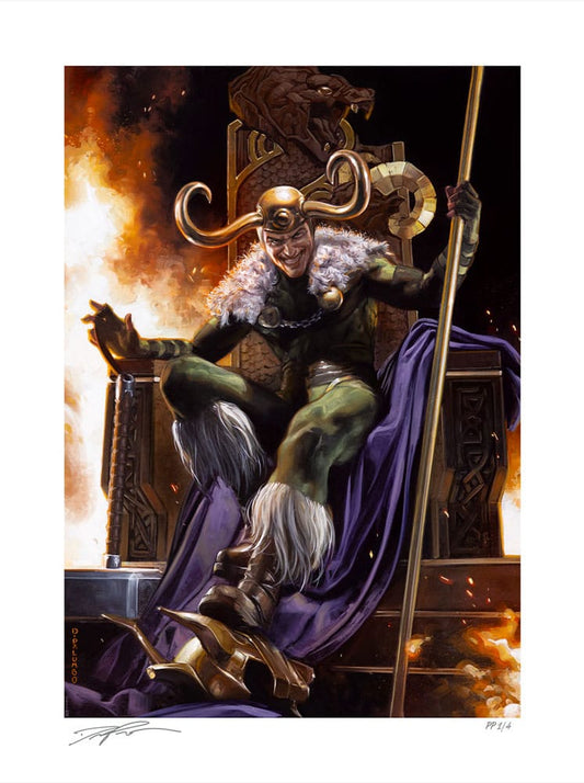 Marvel Kunstdruck Loki: God of Mischief 46 x 61 cm - ungerahmt - Smalltinytoystore