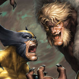 Marvel Kunstdruck Wolverine vs Sabretooth 41 x 61 cm - ungerahmt - Smalltinytoystore