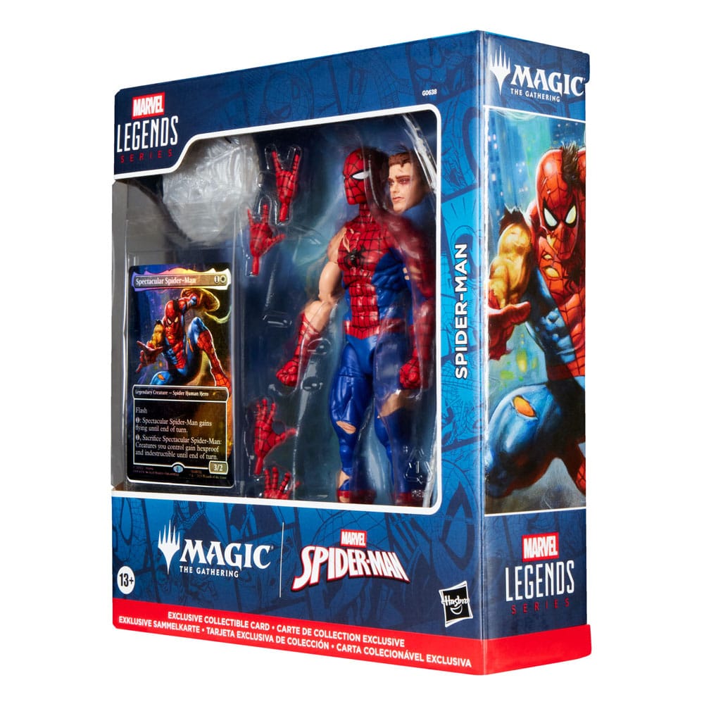Marvel Legends Magic: The Gathering Actionfigur Battle-Damaged Spider-Man (plus exklusive Foil-Karte) 15 cm - Smalltinytoystore