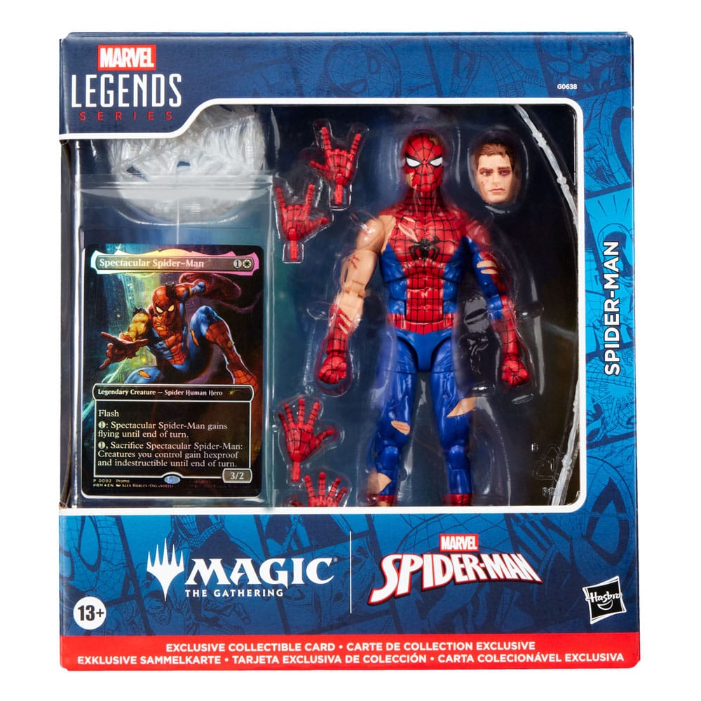 Marvel Legends Magic: The Gathering Actionfigur Battle-Damaged Spider-Man (plus exklusive Foil-Karte) 15 cm - Smalltinytoystore