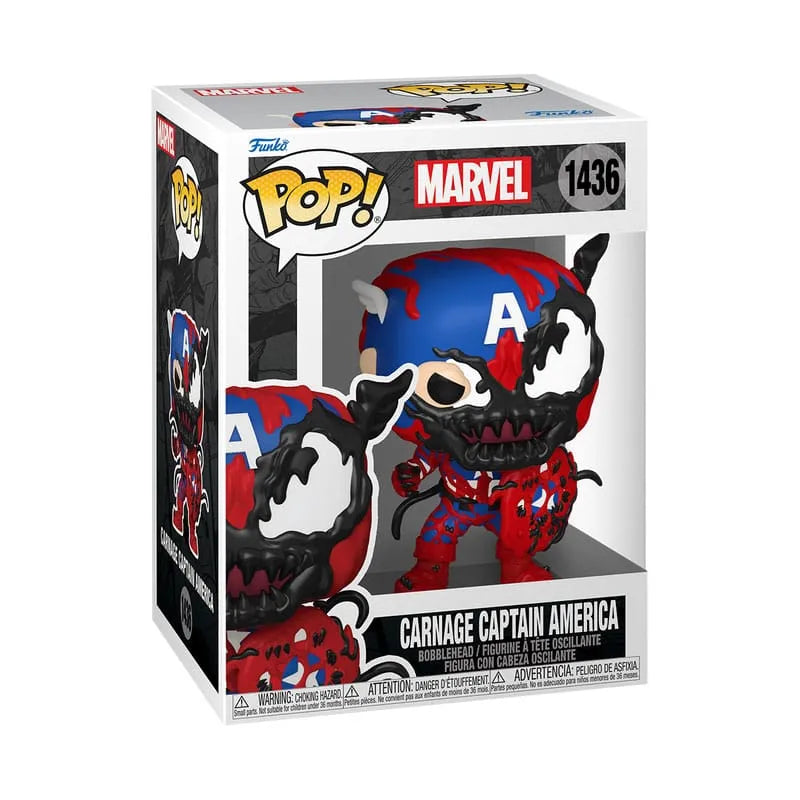 Marvel POP! Vinyl Figur Carnageized - Captain America 9 cm - Smalltinytoystore