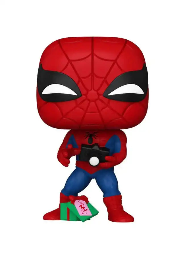 Marvel POP! Vinyl Figur Holiday Spiderman w/Open gift 9 cm - Smalltinytoystore