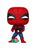 Marvel POP! Vinyl Figur Holiday Spiderman w/Open gift 9 cm - Smalltinytoystore