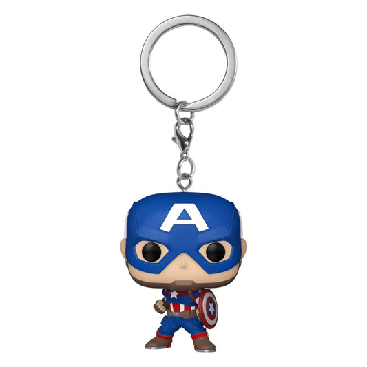 Marvel POP! Vinyl Schlüsselanhänger 4 cm New Classics - Captain America Display (12) - Smalltinytoystore