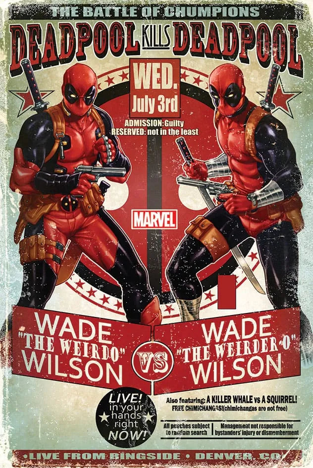 Marvel Poster Set Deadpool Wade Vs Wade 61 x 91 cm (4) - Smalltinytoystore