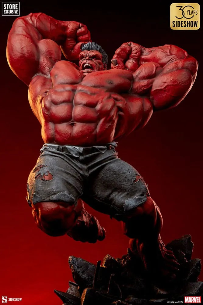 Marvel Premium Format Statue Red Hulk: Thunderbolt Ross 74 cm - Smalltinytoystore