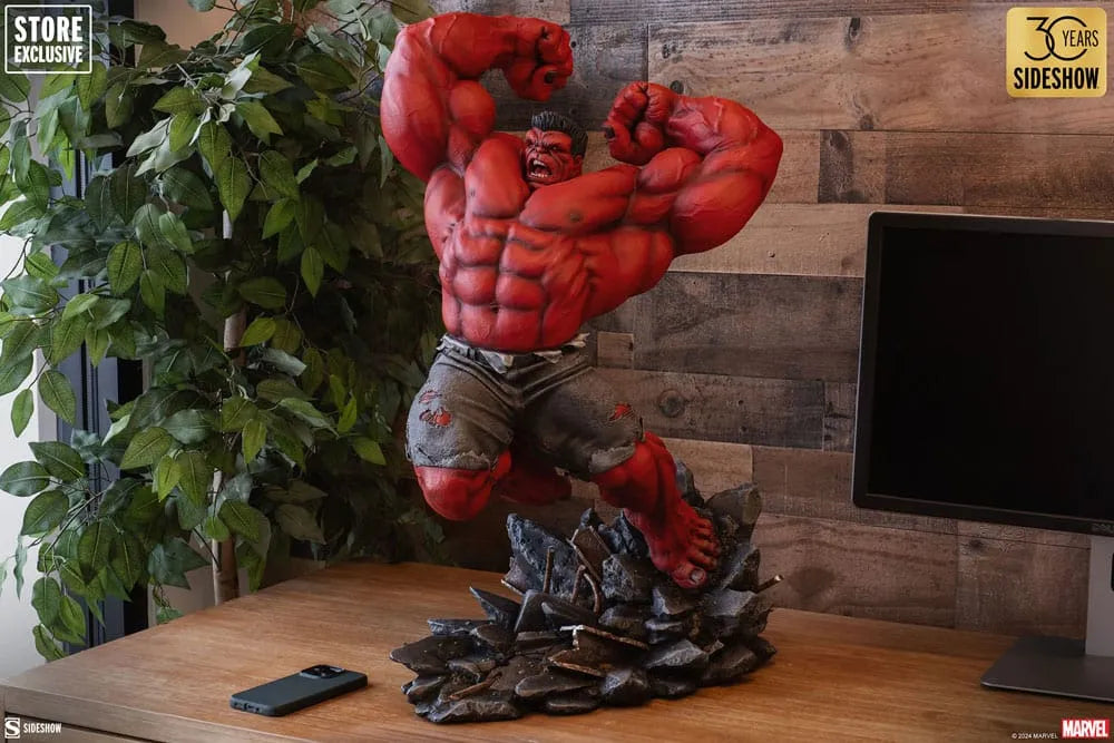 Marvel Premium Format Statue Red Hulk: Thunderbolt Ross 74 cm - Smalltinytoystore