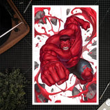 Marvel Red Hulk #1 Kunstdruck Red Hulk 61 x 41 cm - ungerahmt - Smalltinytoystore