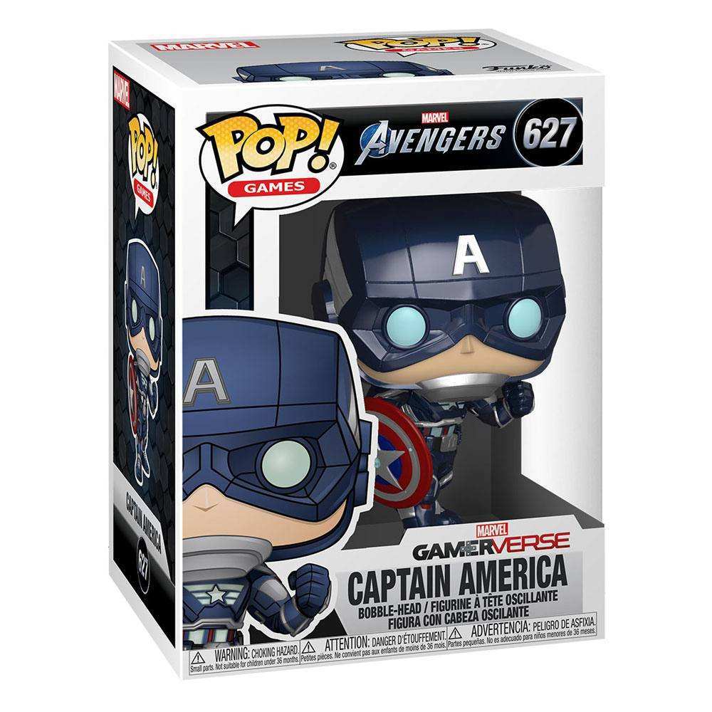 Marvel's Avengers (2020 video game) POP! Marvel Vinyl Figur Captain America 9 cm - Smalltinytoystore