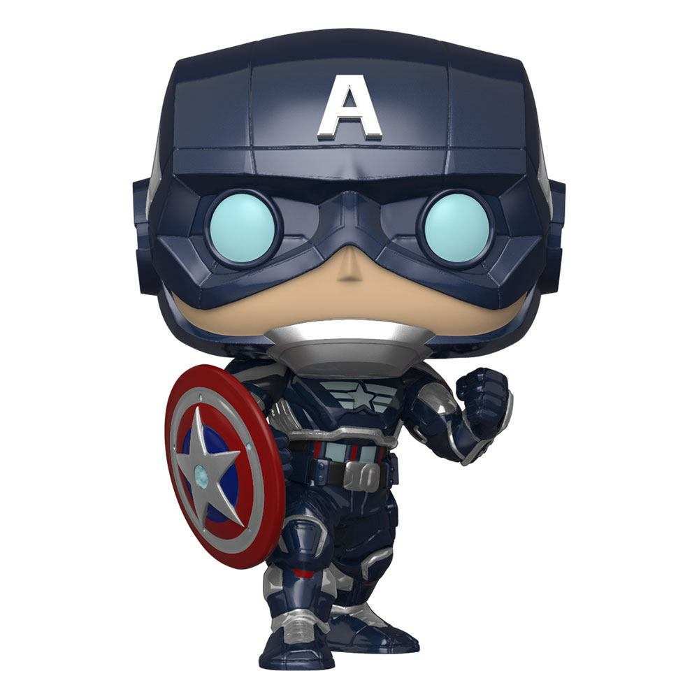 Marvel's Avengers (2020 video game) POP! Marvel Vinyl Figur Captain America 9 cm - Smalltinytoystore