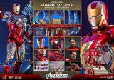Marvel's The Av gers Movie Masterpiece Diecast 1/6 Iron Man Mark VI (2.0) mit Suit-Up Gantry 32 cm HOT TOYS - Smalltinytoystore