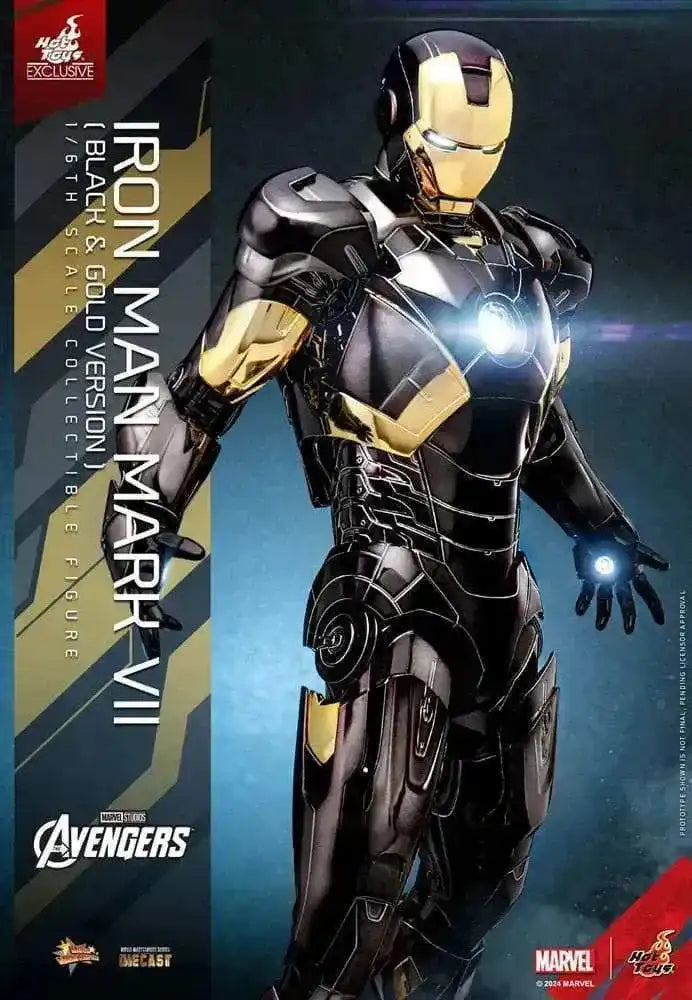Marvel's The Avengers Diecast Movie Masterpiece Actionfigur 1/6 Iron Man Mark VII (Black & Gold Version) 32 cm HOT TOYS - Smalltinytoystore