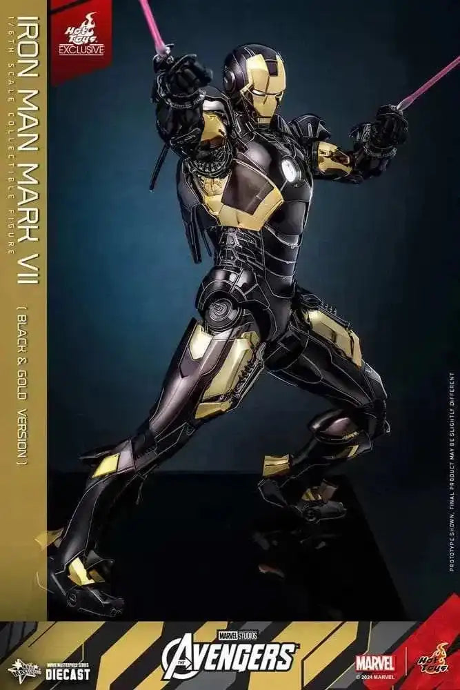 Marvel's The Avengers Diecast Movie Masterpiece Actionfigur 1/6 Iron Man Mark VII (Black & Gold Version) 32 cm HOT TOYS - Smalltinytoystore