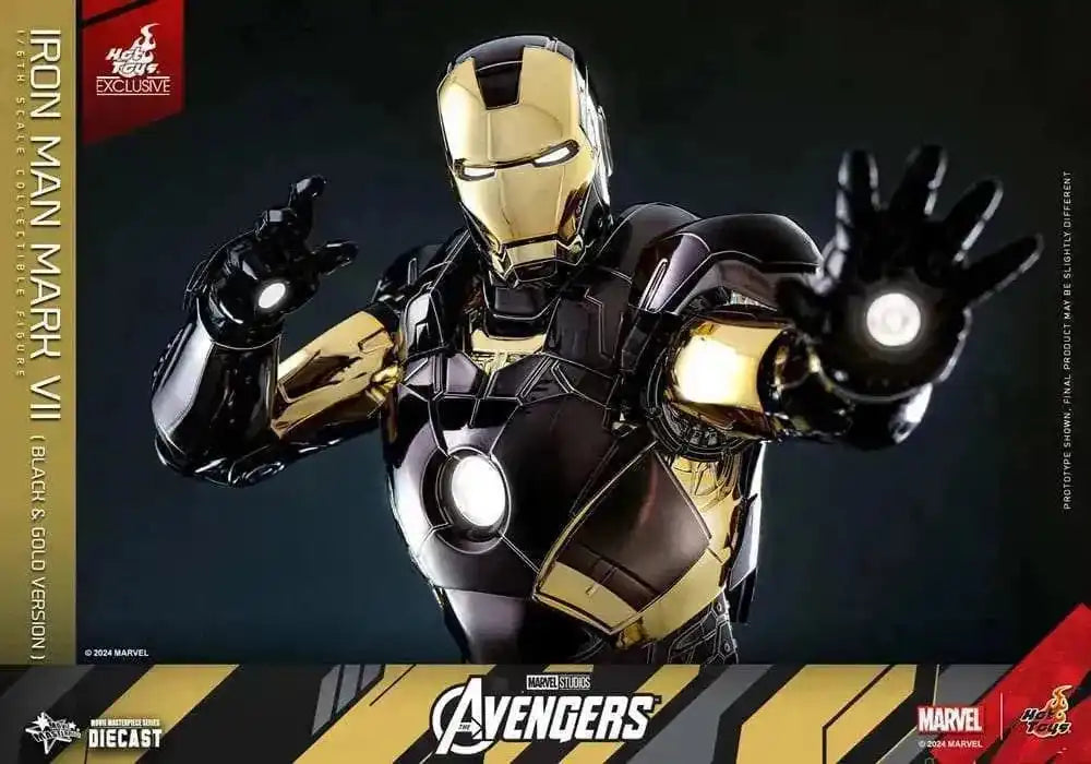 Marvel's The Avengers Diecast Movie Masterpiece Actionfigur 1/6 Iron Man Mark VII (Black & Gold Version) 32 cm HOT TOYS - Smalltinytoystore