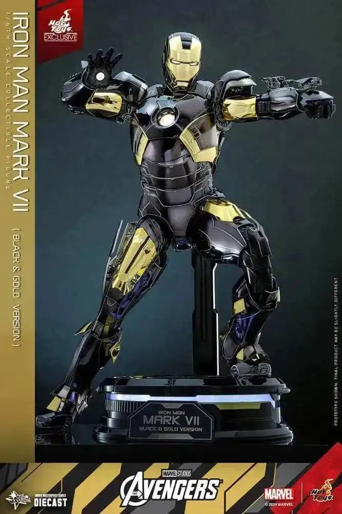 Marvel's The Avengers Diecast Movie Masterpiece Actionfigur 1/6 Iron Man Mark VII (Black & Gold Version) 32 cm HOT TOYS - Smalltinytoystore