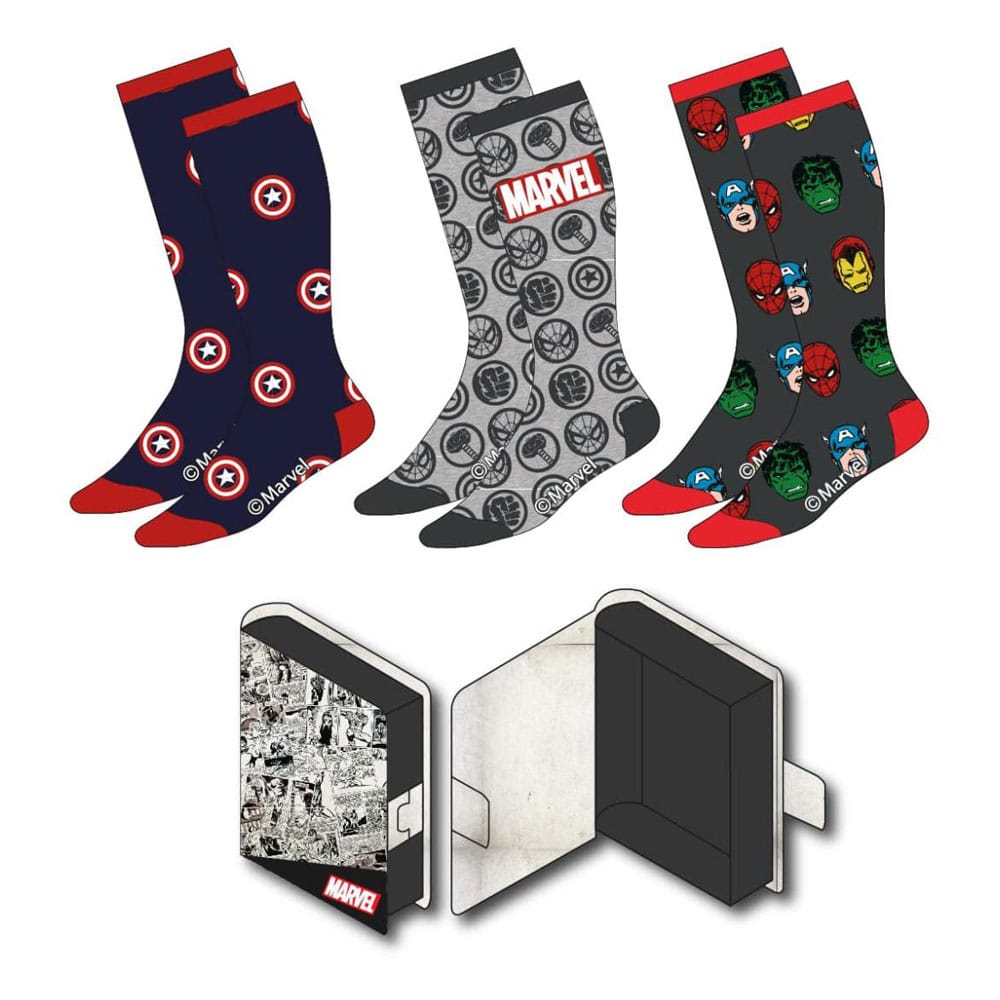 Marvel Socken 3er-Pack 38-45 - Smalltinytoystore