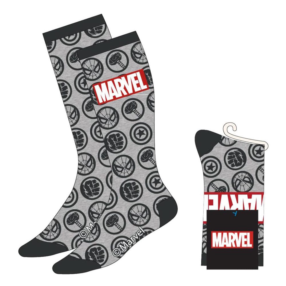 Marvel Socken Avengers Faces Grey 38-45 - Smalltinytoystore