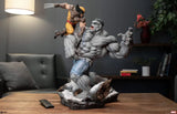 Marvel Statue Grey Hulk vs Wolverine 58 cm - Smalltinytoystore