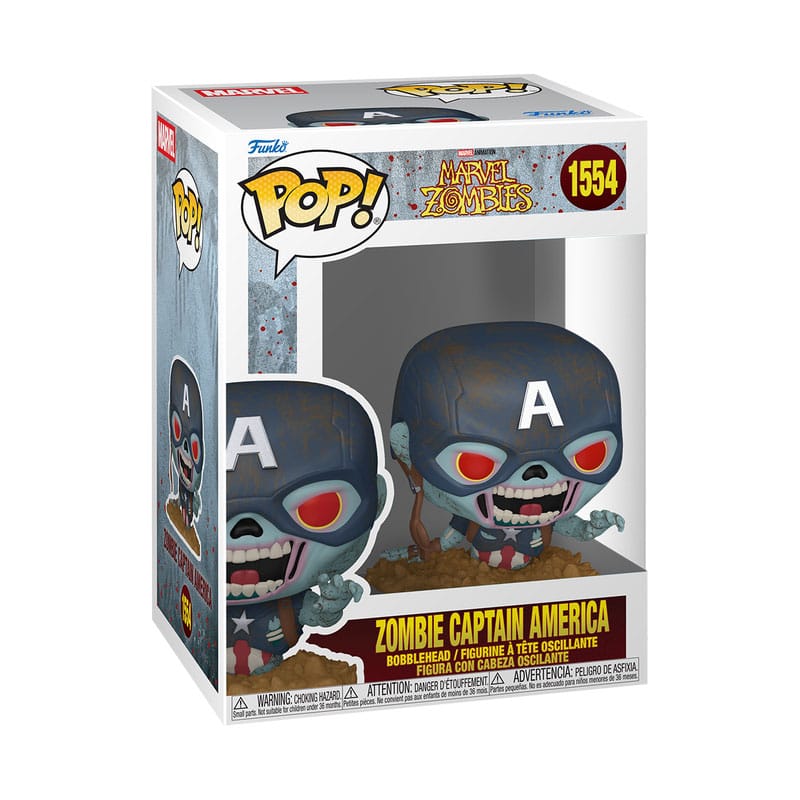 Marvel Zombies POP! Vinyl Figur Captain America 9 cm - Smalltinytoystore