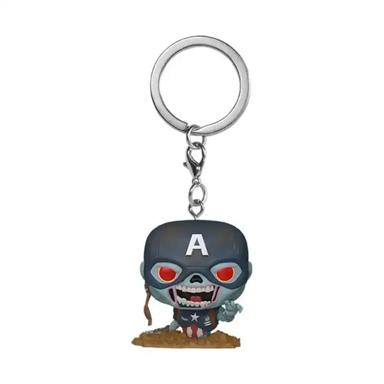 Marvel Zombies POP! Vinyl Schlüsselanhänger 4 cm Captain America Display (12) - Smalltinytoystore