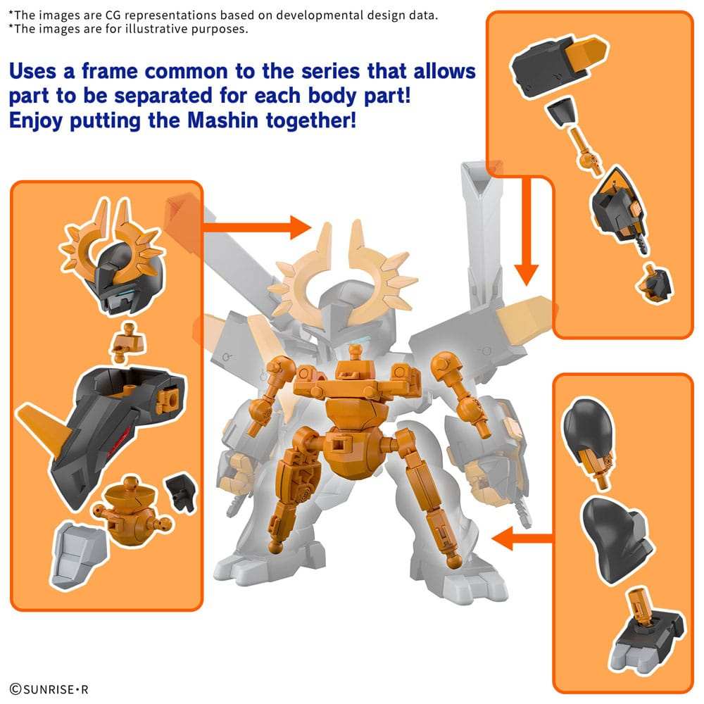 Mashin Hero Wataru Plastic Model Kit Jyugohmaru - Smalltinytoystore