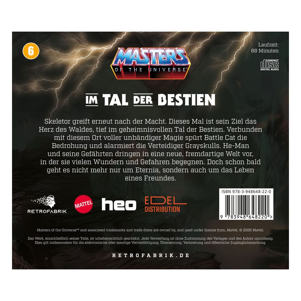 Masters of the Universe Hörspiel-CD Folge 6: Im Tal der Bestien *Deutsche Version* - Smalltinytoystore
