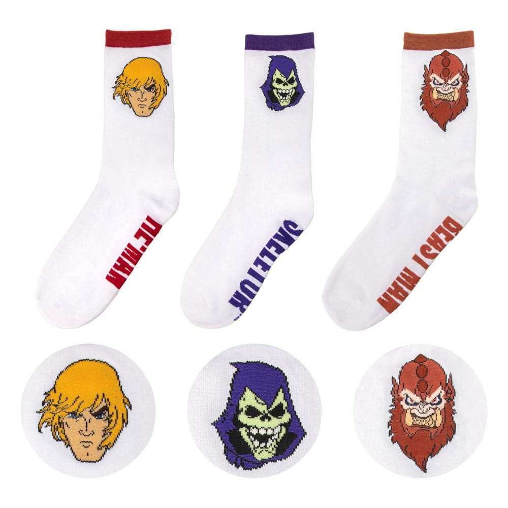 Masters of the Universe - Revelation: He-Man & Skeletor & Beast Man 3er Socken Set - Smalltinytoystore