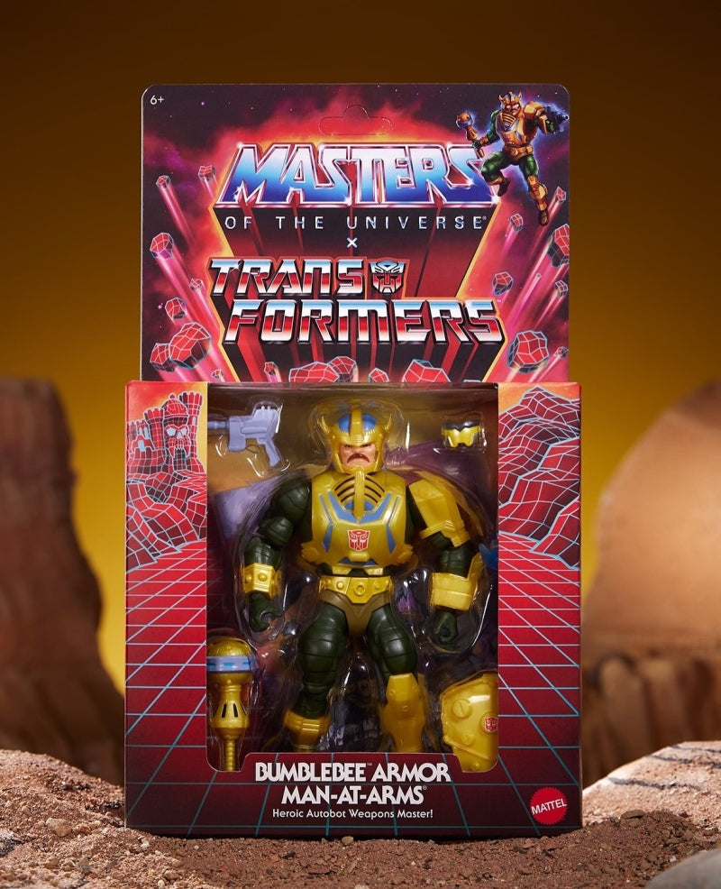 Masters of the Universe x Transformers Bumblebee Armor Man-At-Arms EU Exclusive - Smalltinytoystore