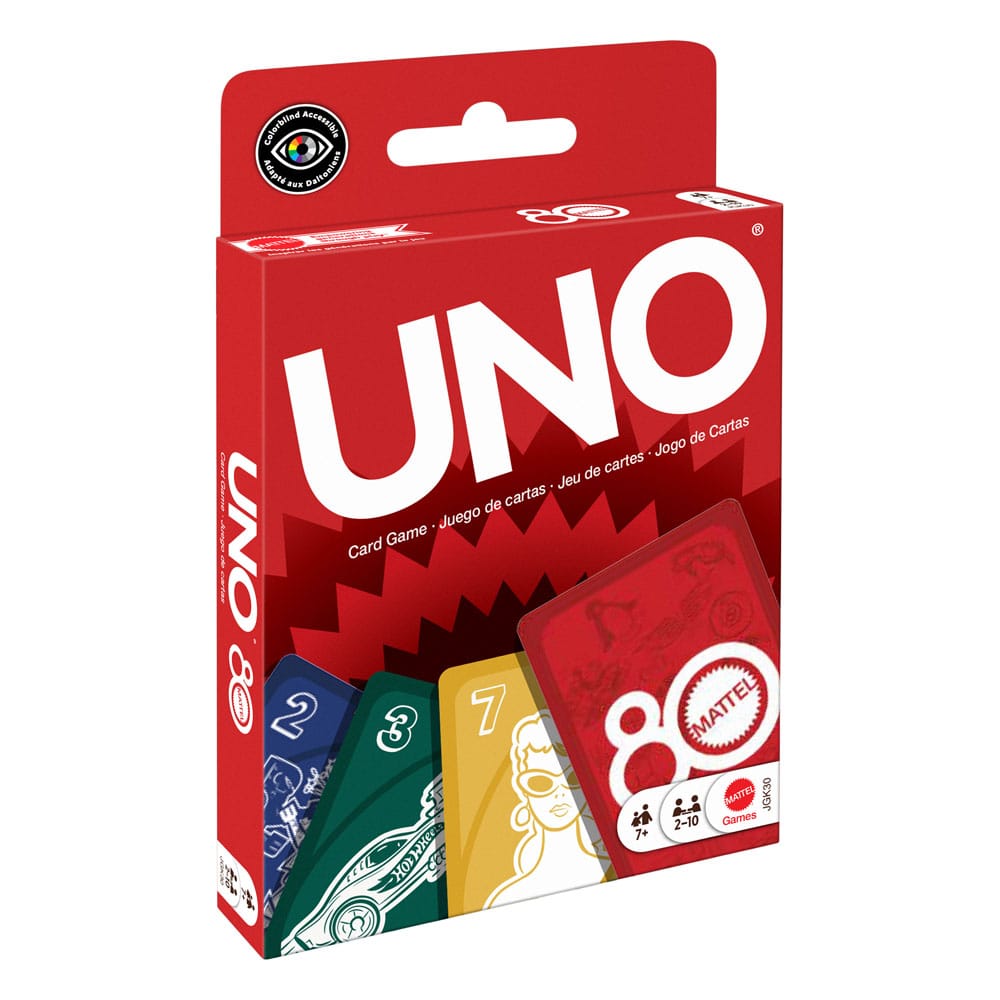 Mattel 80th Anniversary UNO Kartenspiel Ruby Red - Smalltinytoystore