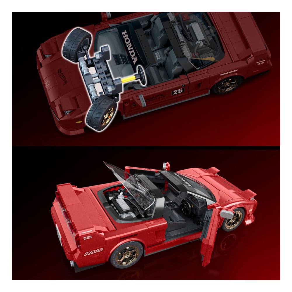 Mattel Brick Shop Hot Wheels Elite Series Bauset 1/16 '90 Acura NSX - Smalltinytoystore