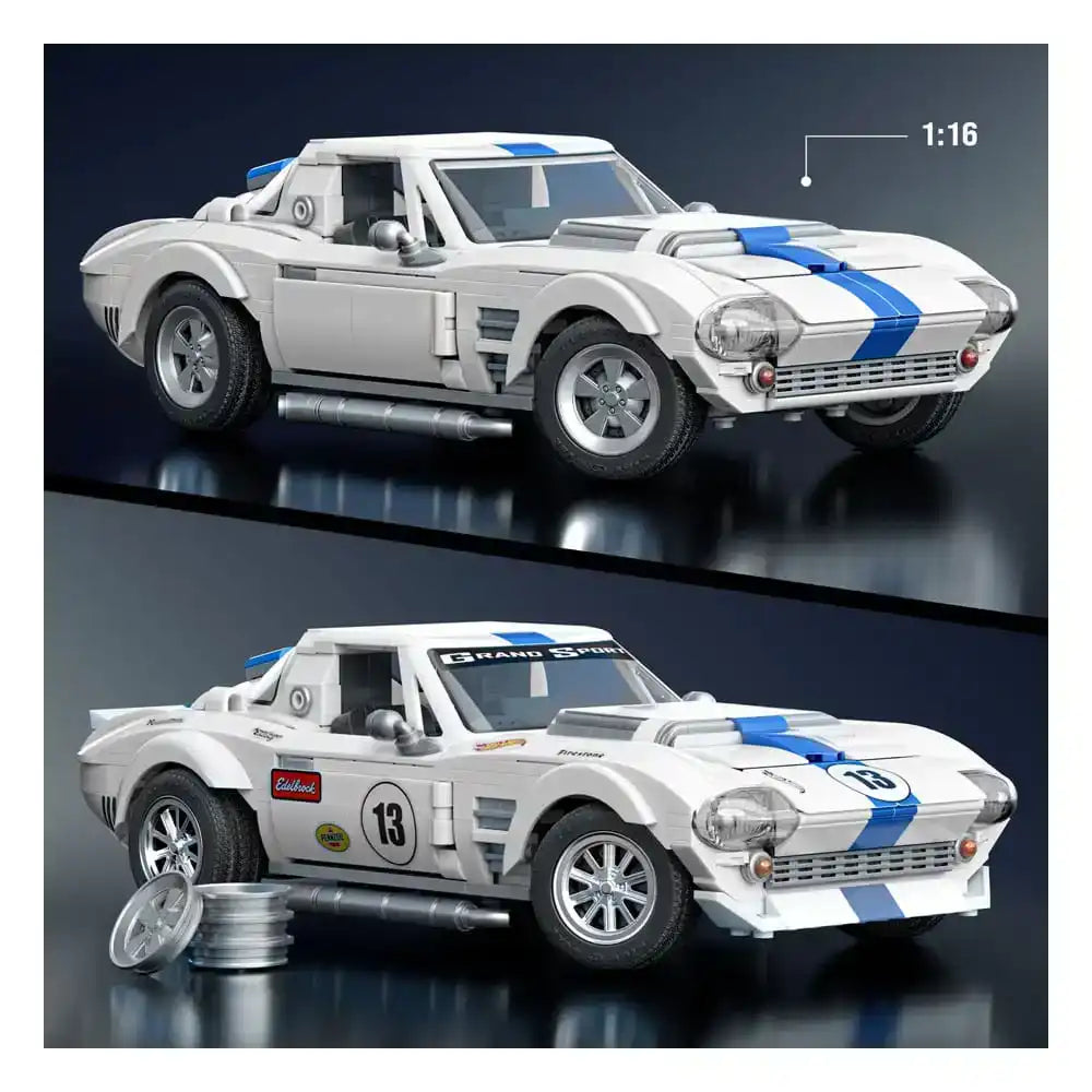 Mattel Brick Shop Hot Wheels Elite Series Bauset 1/16 Corvette Grand Sport - Smalltinytoystore