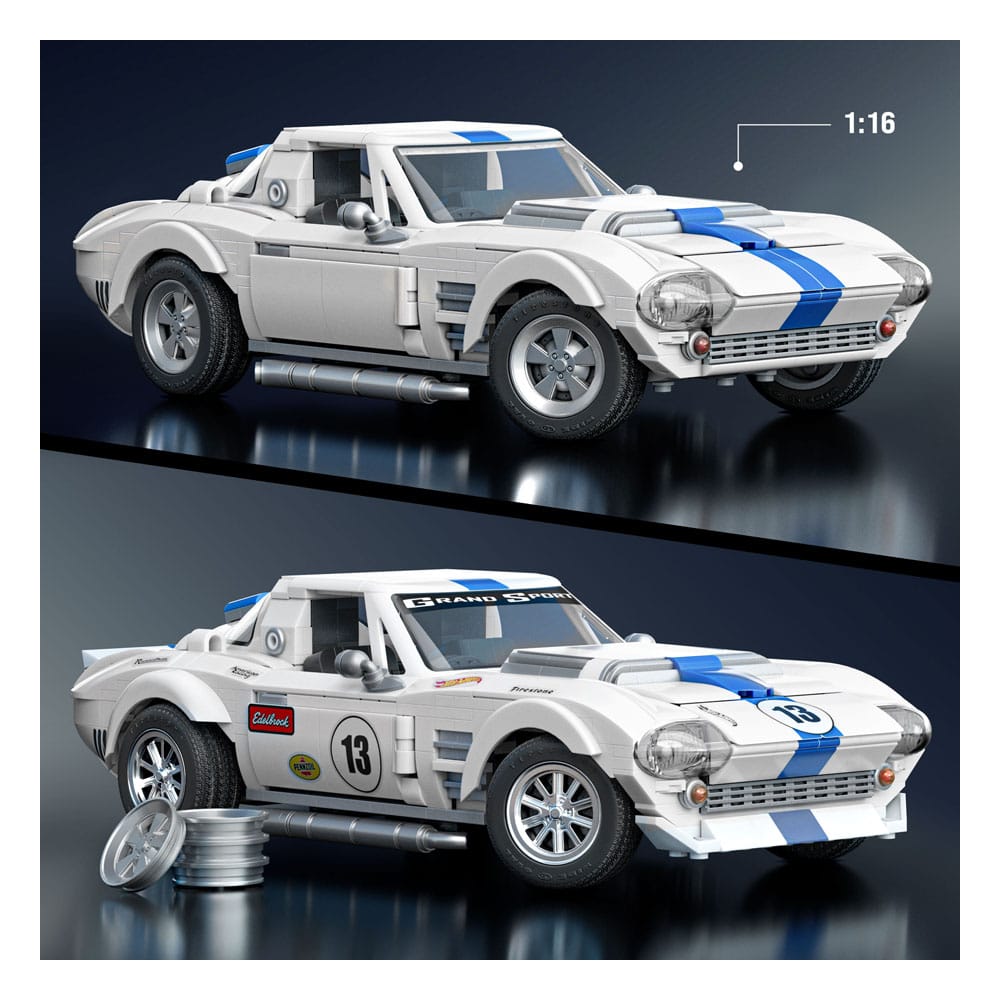 Mattel Brick Shop Hot Wheels Elite Series Bauset 1/16 Corvette Grand Sport - Smalltinytoystore
