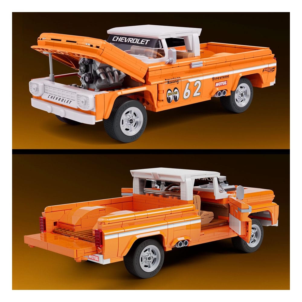Mattel Brick Shop Hot Wheels Elite Series Bauset 1/16 Custom '62 Chevy Pickup - Smalltinytoystore