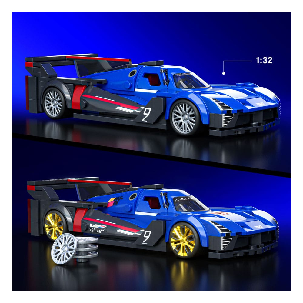 Mattel Brick Shop Hot Wheels Speed Series Bauset 1/32 Cadillac Project GTP Hypercar - Smalltinytoystore