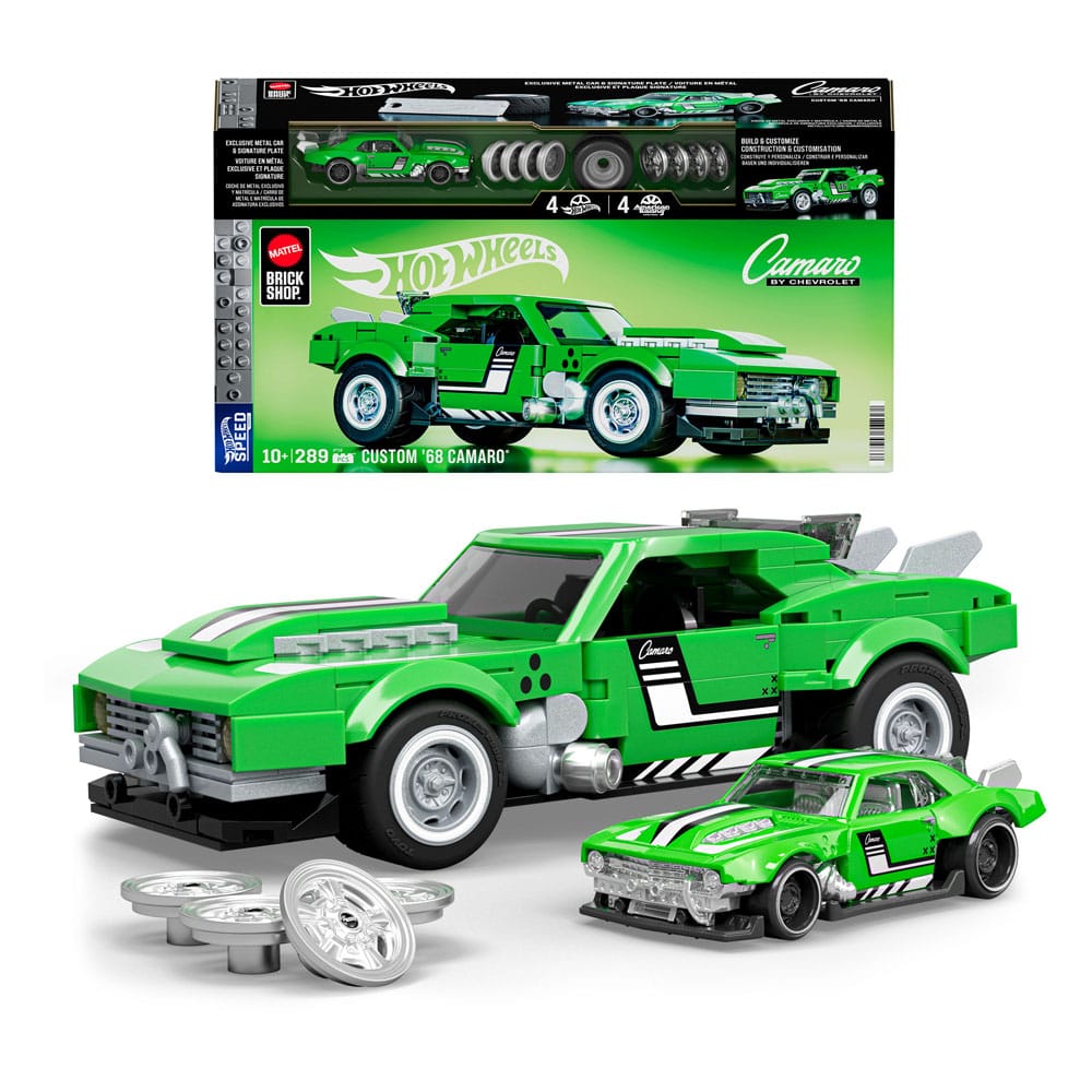 Mattel Brick Shop Hot Wheels Speed Series Bauset 1/32 Custom '68 Camaro - Smalltinytoystore