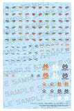 Megami Device M.S.G. Zubehör-Set für Plastic Model Kits 1/1 Puni Mofu Lang Eye Decal Set - Smalltinytoystore
