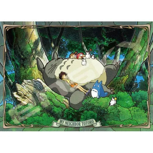 Mein Nachbar Totoro Puzzle Stained Glass Napping with Totoro (500 Teile) - Smalltinytoystore