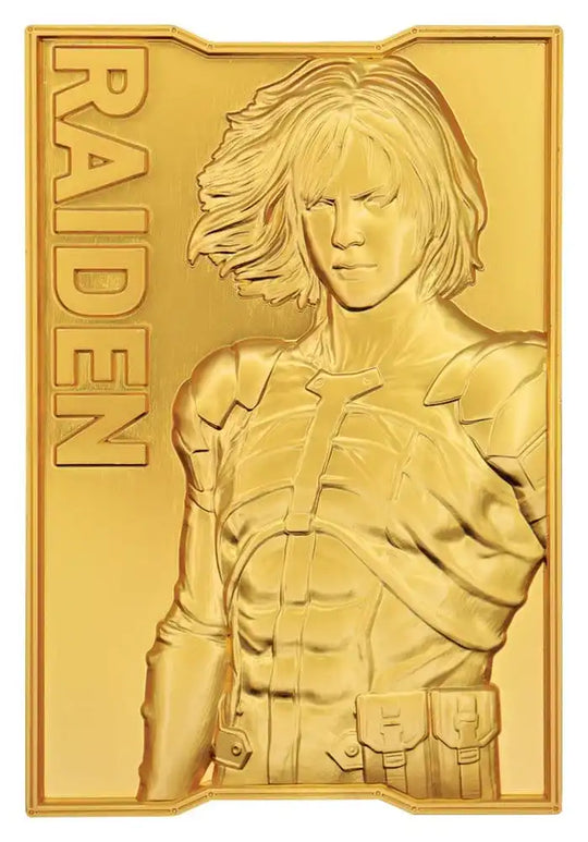 Metal Gear Solid 2 Metallbarren Raiden 24k Gold Plated Limited Edition