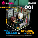 Metal Gear Solid DioCube PVC Diorama Solid Snake Vs Cyborg Ninja Ft Otacon 15 cm - Smalltinytoystore