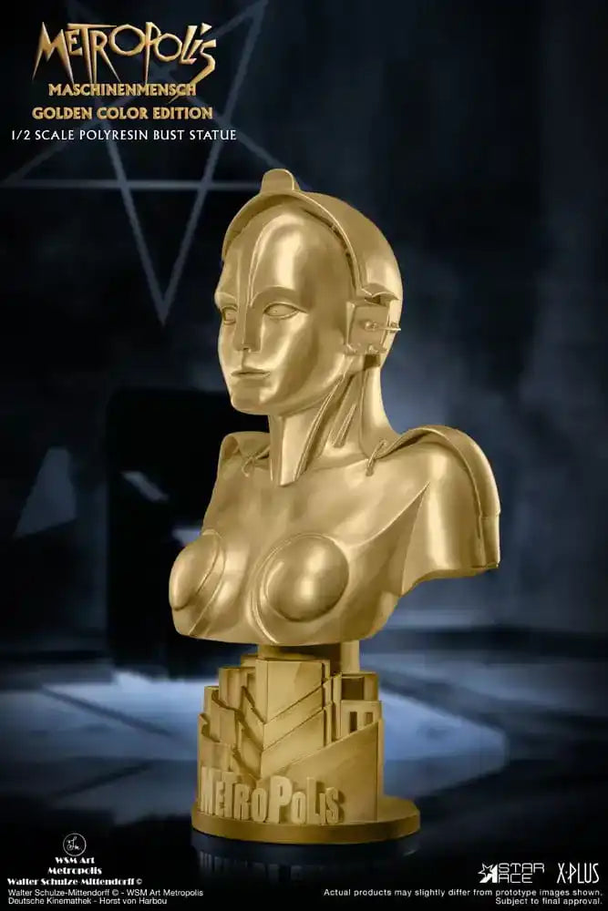 Metropolis Büste 1/2 Maria Maschinenmensch Metallic Gold Color Edition 50 cm - Smalltinytoystore