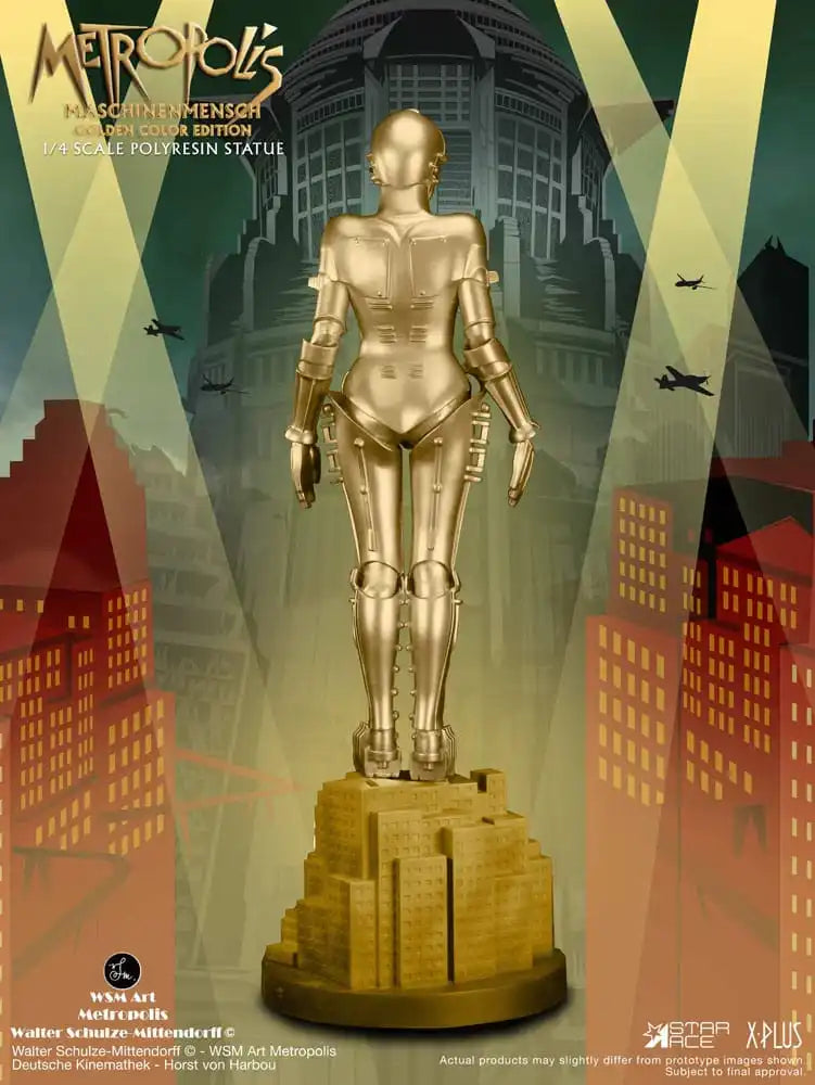 Metropolis Statue 1/4 Maschinenmensch Metallic Gold 40 cm - Smalltinytoystore